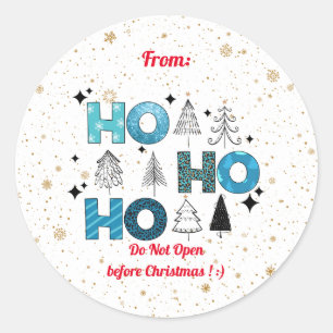 Sticker Rond Personnaliser Santa Claus