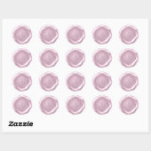 Sticker Rond *~* PERSONNALISER : Sceau d'or ROSE de monogramme (Feuille)