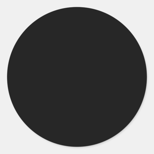 Sticker Rond Personnaliser simple Noir couleur solide (Devant)
