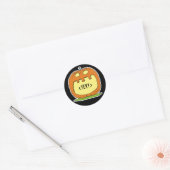 Sticker Rond Personnaliser un Jack-O-Lantern,<TEXT> (Enveloppe)