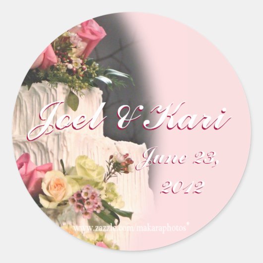 Sticker Rond PersonnaliserStickerCakeWedding (Devant)