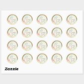 Sticker Rond *~* PERSONNALISEZ Couronne de fleurs en cire Sceau (Feuille)