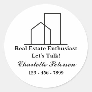 Sticker Rond Personnalisez l'immobilier Realtor