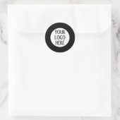 Sticker Rond Personnalisez votre logo d'entreprise noir et blan (Sac)