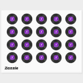 Sticker Rond Personnalité du Custom (Feuille)