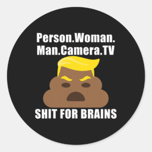 Sticker Rond Personne Femme Homme Appareil photo Tv 1
