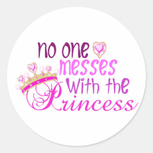 Sticker Rond Personne Ne Messe Avec La Princesse
