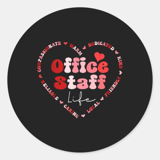 Sticker Rond Personnel Avant Vie Valentine Admin Retour À Sc (Devant)
