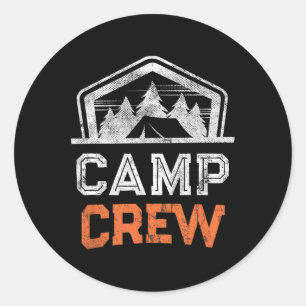 Sticker Rond Personnel de camping Équipe de camping Cousins d'é