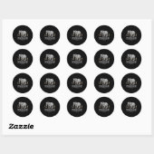 Sticker Rond Perspective Citation Marcus Aurelius Elephant Illu (Feuille)