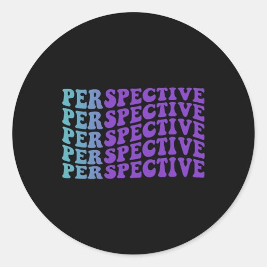 Sticker Rond Perspective Prévention du suicide Dépression (Devant)