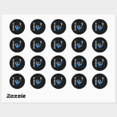 Sticker Rond Perte Auditive Sensibilisation Malentendant Implan (Feuille)