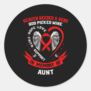 Sticker Rond Perte d'un être cher Tante Sensibilisation aux mal