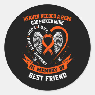Sticker Rond Perte En Mémoire De Mon Meilleur Ami Leucémie Laur