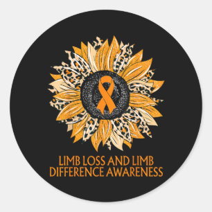 Sticker Rond Perte et différence des membres du tournesol léopa