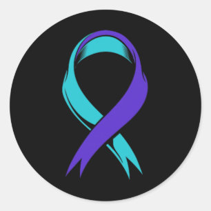 Sticker Rond Perte turquoise Et Violette De Nephew Prévention D