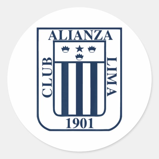 Sticker Rond Peru Shirt Peruvian Alianza Lima Peruvian Men Wome (Devant)