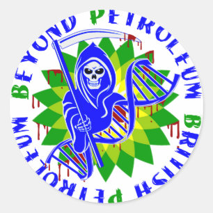 Sticker Rond peste de bleu de British Petroleum