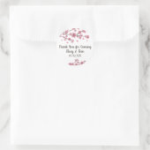 Sticker Rond Pétales de cerisier en fleurs Mariage rose (Sac)