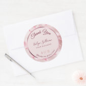 Sticker Rond Pétales de fleurs Faux Foil Élégant (Enveloppe)