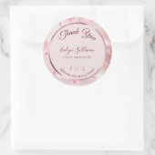 Sticker Rond Pétales de fleurs Faux Foil Élégant (Sac)