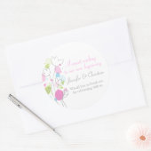 Sticker Rond Pétales de fleurs modernes graphiques mariage auto (Enveloppe)