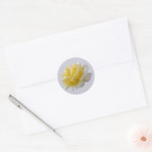Sticker Rond Pétales de rose jaune (Enveloppe)
