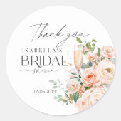 Sticker Rond Pétales Et Fête des mariées De Poursuites (Devant)