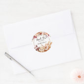 Sticker Rond Pétales et poursuites | Floral Rose Gold Fête des (Enveloppe)