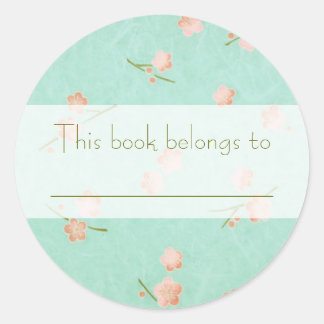 Sticker Rond Pétales molles Pêche & Aqua