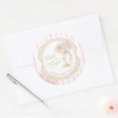 Sticker Rond Petals and Prosecco Bridal Shower (Enveloppe)