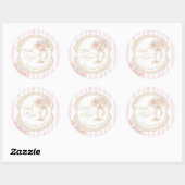 Sticker Rond Petals and Prosecco Bridal Shower (Feuille)