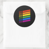 Sticker Rond Pete LGBT Rainbow (Sac)
