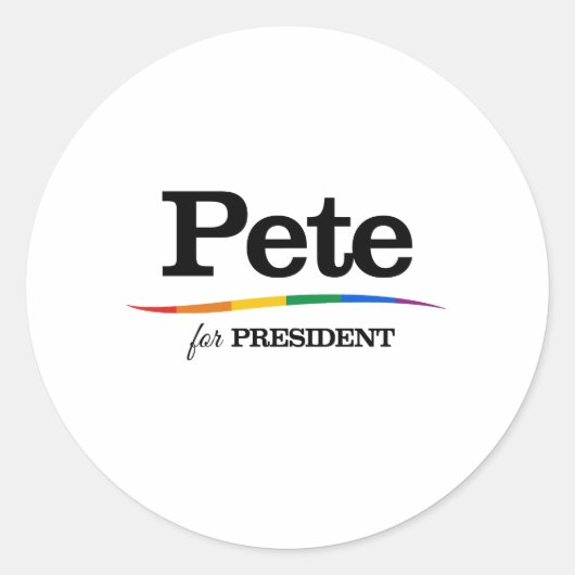 Sticker Rond Pete pour Président (Devant)