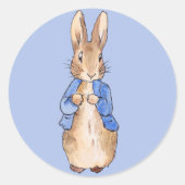 Sticker Rond Peter avec Arrière - plan bleu (Devant)