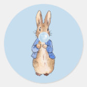 Sticker Rond Peter Blown une gomme à bulle bleue (Devant)