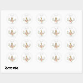 Sticker Rond Peter le lapin Baby Girl Anniversaire (Feuille)