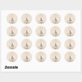 Sticker Rond Peter le lapin fête d'anniversaire (Feuille)