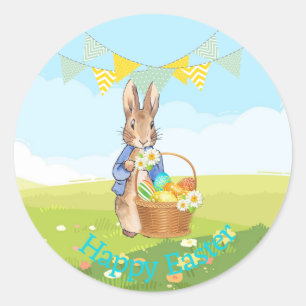 Sticker Rond Peter le lapin lapin lapin de Pâques lapin