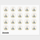 Sticker Rond Peter Le Rabbit Aquarelle Anniversaire (Feuille)
