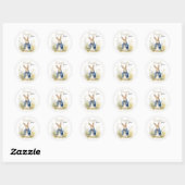Sticker Rond Peter Le Rabbit Aquarelle Anniversaire (Feuille)