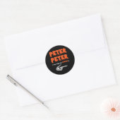 Sticker Rond Peter Peter est avec le citrouille (Enveloppe)