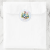 Sticker Rond Peter Rabbit Baby Shower Invitation (Sac)