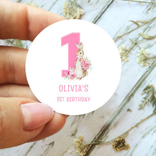 Sticker Rond Peter Rabbit Premier anniversaire
