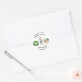 Sticker Rond Peter Rabbit Veggie Panier Baby shower Favoriser (Enveloppe)