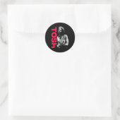 Sticker Rond Peter Tosh Avec Guitare Adrian Boot Photo (Sac)