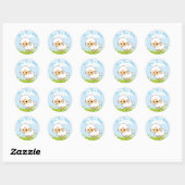Sticker Rond Petit Agneau Cutest (Feuille)