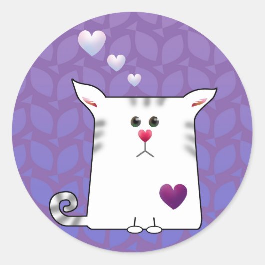 Sticker Rond Petit Alfie violet (Devant)