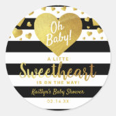 Sticker Rond Petit amour Baby shower de la Saint Valentin (Devant)
