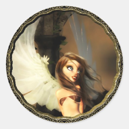 Sticker Rond Petit Ange (Devant)